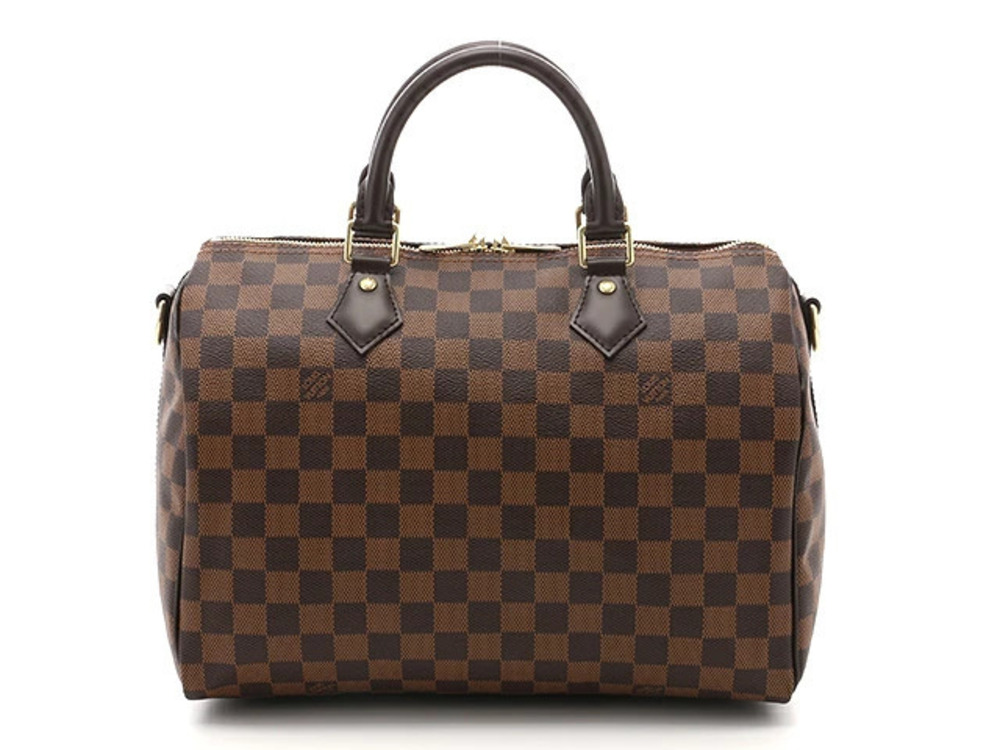 Louis Vuitton Speedy Damier Bandouliere Shoulder Bag Brown